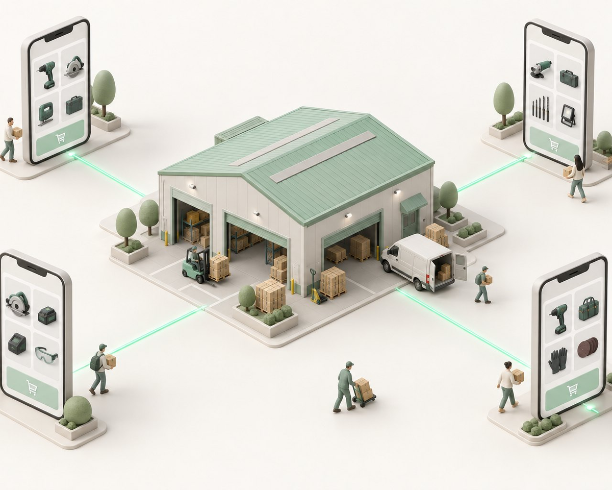 Phú Thái Tech — a warehouse connected to customers ordering from their phones
